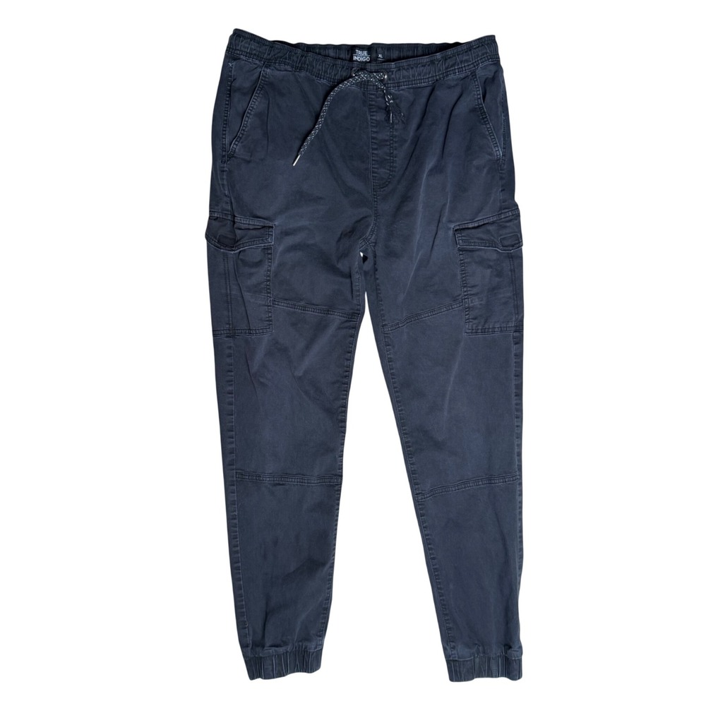 True Indigo Cargo Jogger Pants Faded Black Gorpcore Streetwear Utility Grunge XL